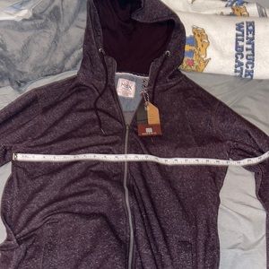 Brand new with tags MBX Deniem Wear X-Large Wine colored Hoodie